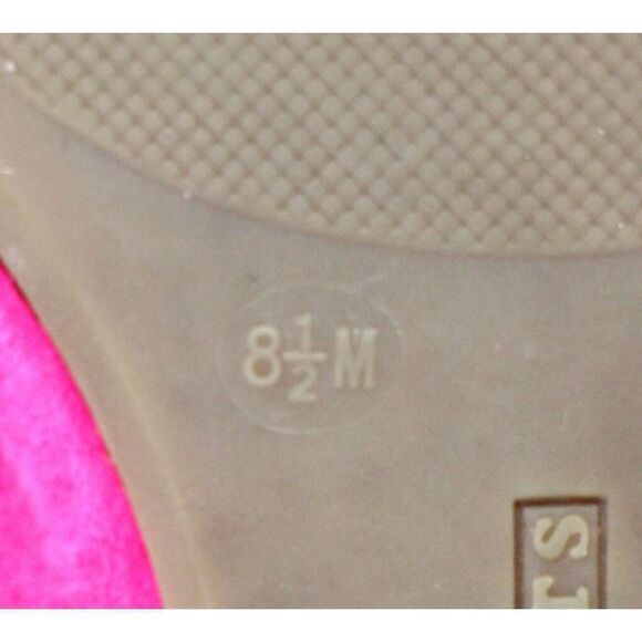 Talbots FUCHSIA GENUINE LEATHER SUEDE LOAFER FLATS POINTED TOE SHOES Sz 8.5 - Picture 9 of 11